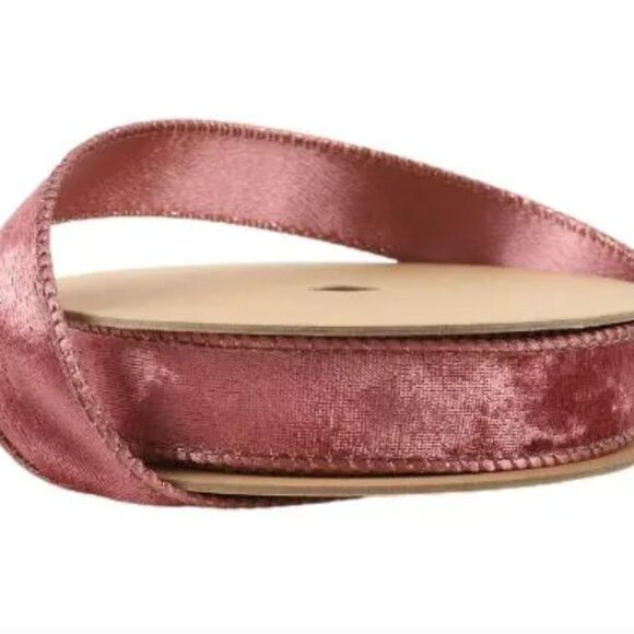 Reversible Classic Velvet Wired Ribbon Christmas Craft Supplies 10 Yard Roll - Picture 10 of 12